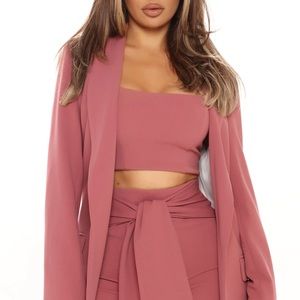 Fashion Nova Sasha Crop Top Mauve